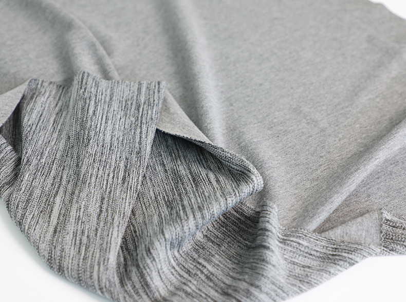 Cationic Plain Single Jersey Fabric Cotton Polyester Combed Stretch