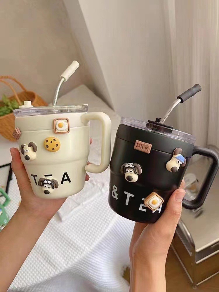 Office and Home Essential Stainless Steel Insulated Mug / Tumbler with Lids and Straws Direct Drinking or Straw Option