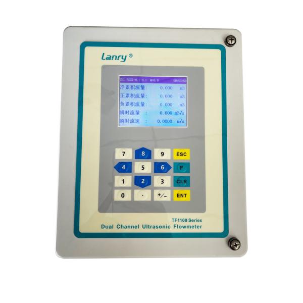 0.5% accuracy dual channel clamp on ultrasonic flowmeter 0.01-15m/s bidirectiona