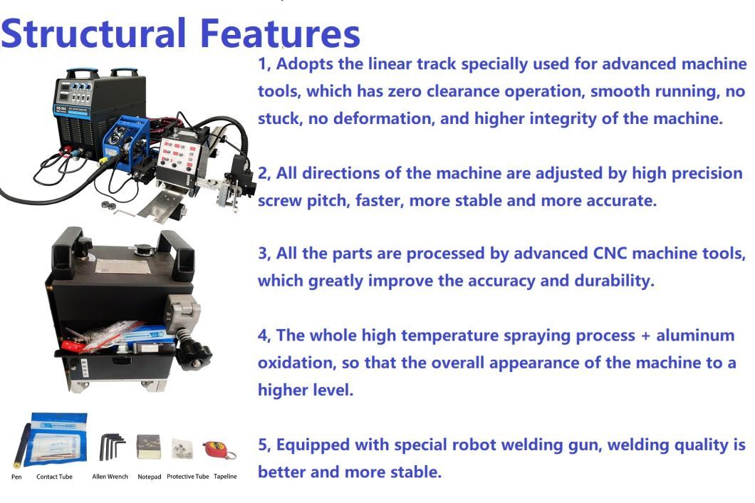 High Accuracy Straight Rails and Flexible Rail Orbital Welding Portable Welding Machine Tank Welding Machine