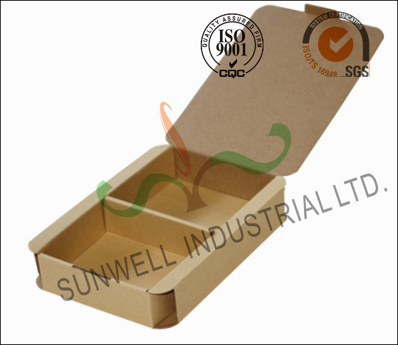 Brown Color Custom Printed Corrugated Cardboard Gift Boxes Rigid Foldable