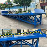 10 Meters Custom Moveable Loading Dock 10 Tons Fixed Height Mobile Forklift Ramp
