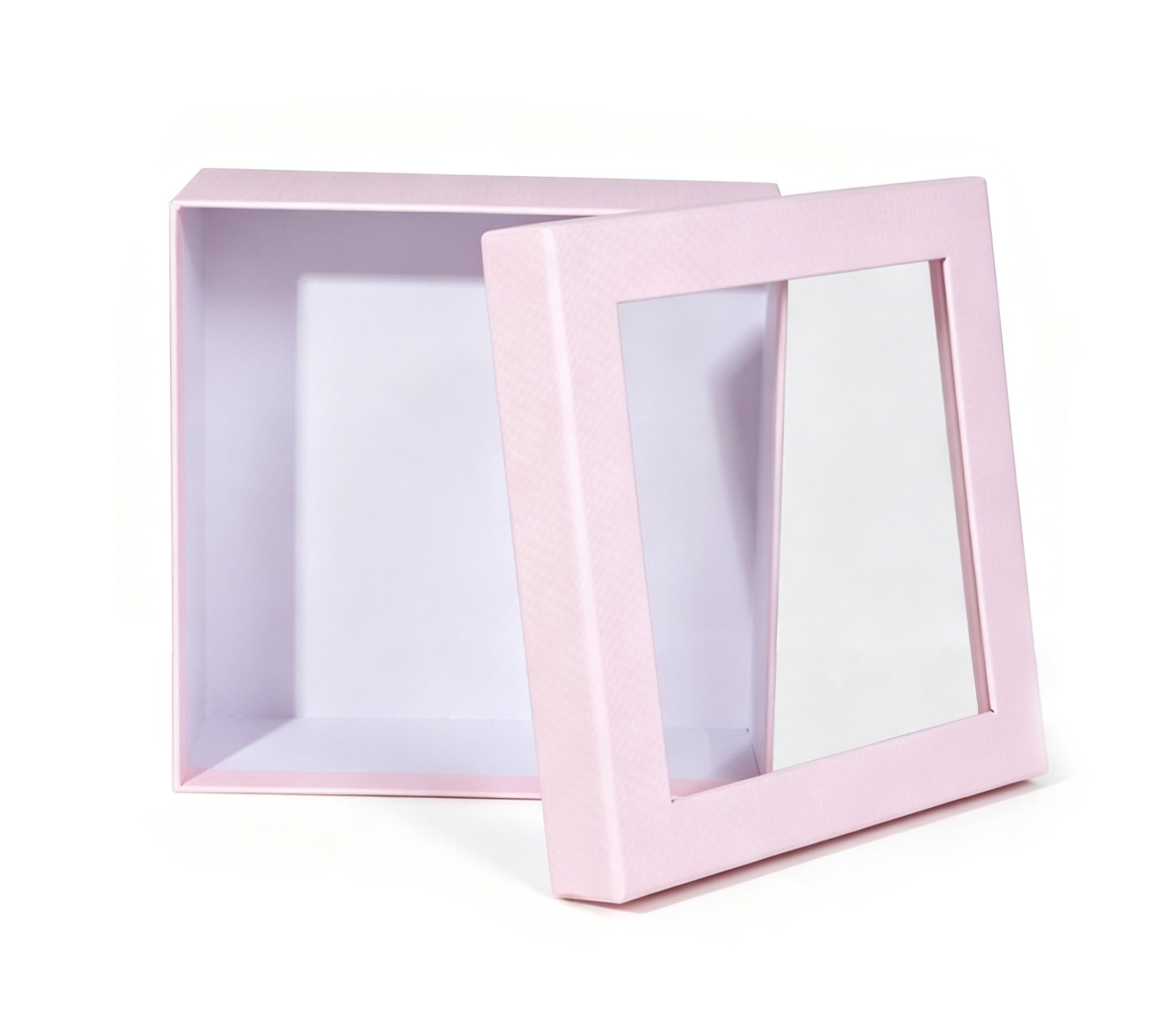 Rigid Paperboard Custom Cosmetic Gift Box with Window Lid