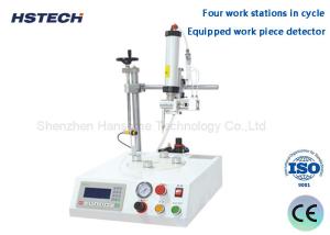 China Four Work Stations In Cycle Equipped Work Piece Detector LED Bulb Glue Dispenser wholesale