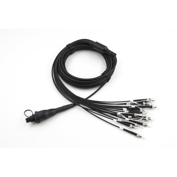 Waterproof MPO Trunk Cable with MPO Breakout Fiber Optic Cable 12/24 Core