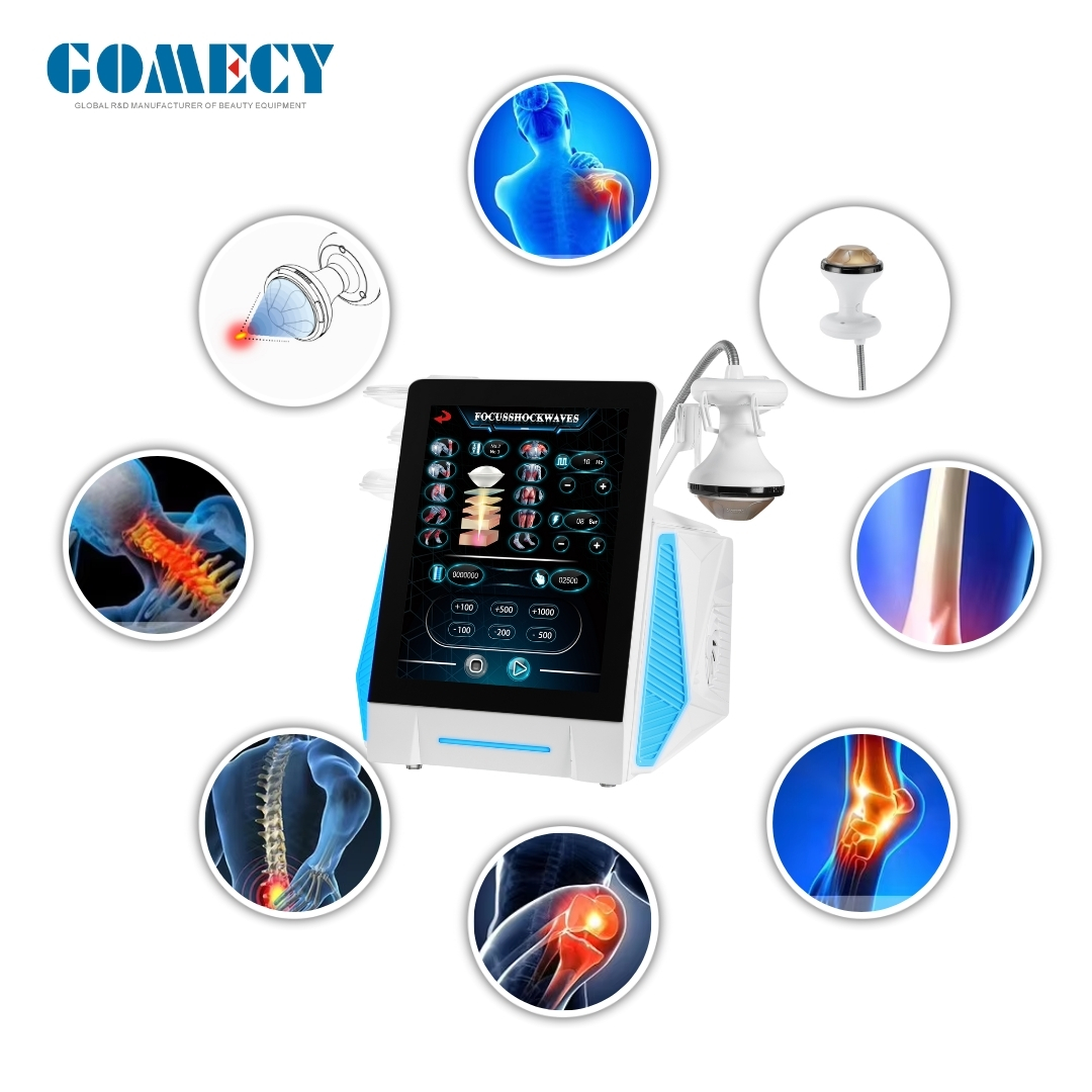 Focus Shockwave Therapy Machine For Physiotherapy Deep Tissue Healing Pain Relief Portable Apparatus For Physiotherapy