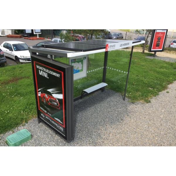 Outdoor Light Box L4000mm Wifi Solar Bus Shelter