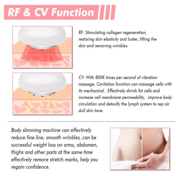 Portable CV LED RF Effective Slimming Machine for Home Use Beauty Weight Loss Instrument