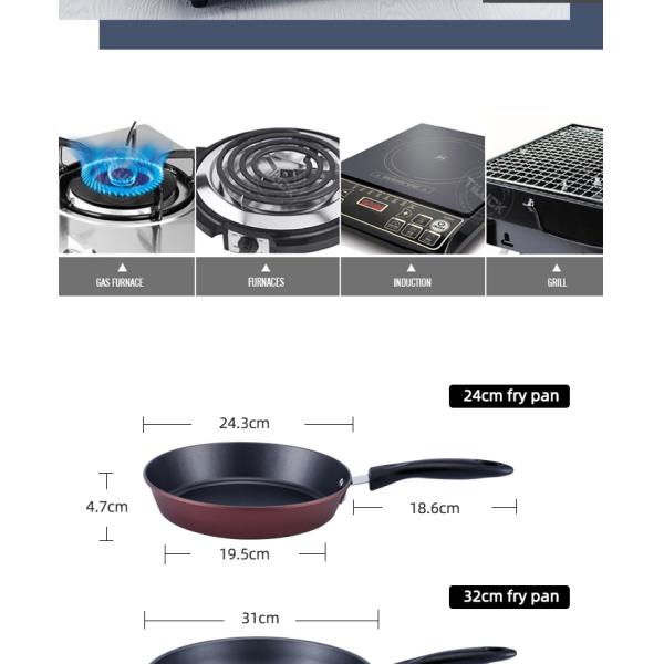 Multi Purpose 3Pcs Kitchen Nonstick Ollas Cast Iron Pot And Pan Set