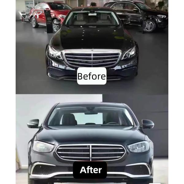 For Mercedes Benz E-Class E200 E300 W213 Old Model To New E63 Front And Rear Bumpers Maybach Surround Headlight