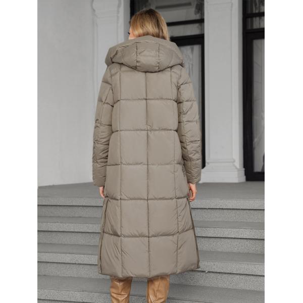 Washable Ankle Length Down Coat Duvet Extra Long Puffer Coat Womens