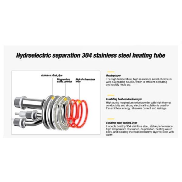 Safe Hot Water Digital Control Electric Faucet 3000 Watt RoHs