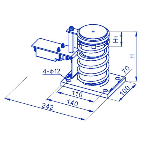 160mm Free Height Home Elevator Oil Buffer For Home Elevator Parts