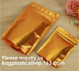 China Semi-Clear Window Hang-Hole Stand-Up Zip lockk Pouch,Aluminum Packaging Bags Laser Zip lockk Stand up Resealable Pouches wit wholesale