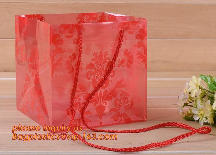 Promotional customized high quality soft loop plastic cloth bag,manufacturer custom soft loop handle polyethylene PE pla