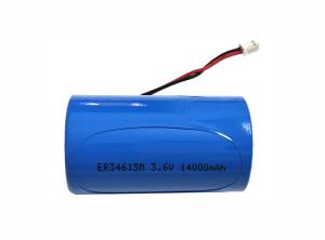3.6 Volt 14AH Li SOCL2 Battery Lithium D Size ER34615M/W200A ER34615M/W200C ER34615M-T1 With Wire Leads Connector