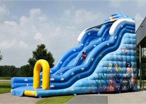 China Colorful Inflatable Slide Rental Lovely Carton Bouncer Slide For Sale wholesale