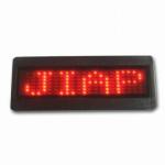 Red Scrolling led name badge, Mini Led message badge