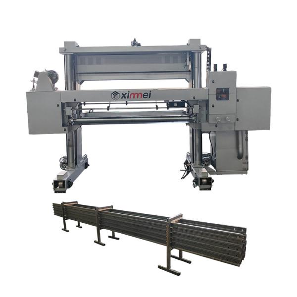 Robust PU Foam Cutting Machine For Horizontal Slicing On Rail With Auto Pressure Roller And Winding 2200mm Cutting Width