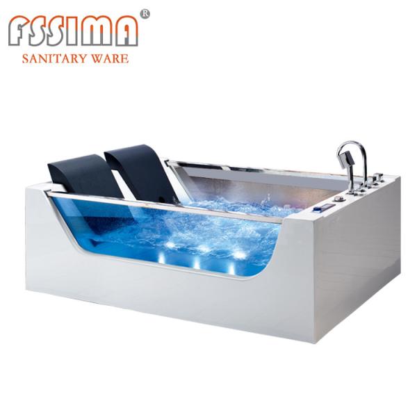 Quality 72" Air Massage Bathtubs With Heater Two Side Glass Window Computer Control for sale