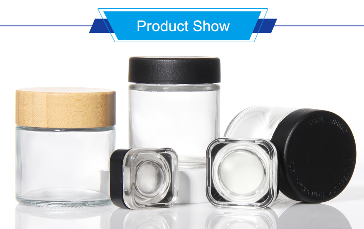 New Design 3G 5g 7g 9g Proof Lid Child Resistant Lids Concentrate Packaging 1 Gram Sample Containers Wholesale Glass Jars