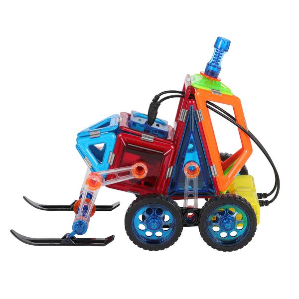 Quality OEM Colorful Magnetic Tiles Remote Control Car Locomotive Hulu Sled Kids Toy Cars for sale