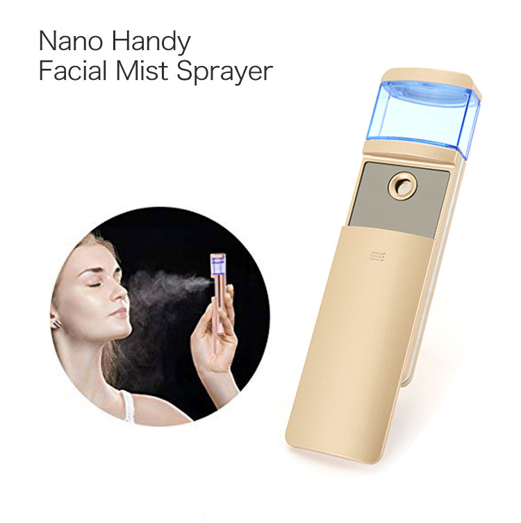 USB Rechargeable Nano Facial Mister , Textured Sliding Mini Handy Mist Sprayer