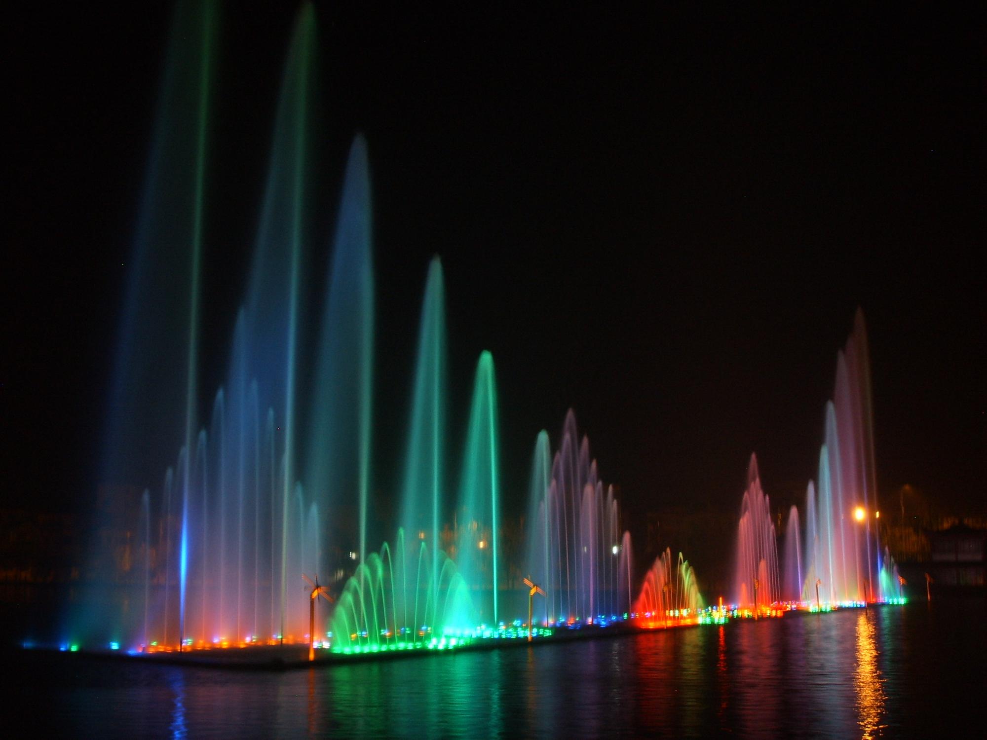 DMX Control Modern Floating Fountain With Computer Programmer