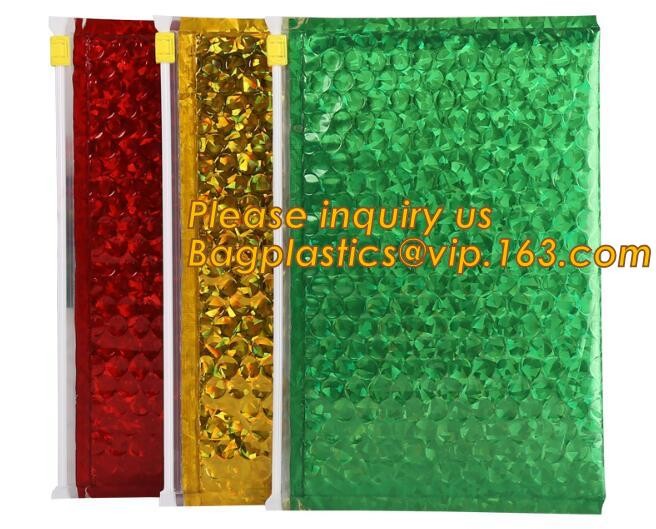 Flat Envelopes Zip lock Bubble Bag, Low Price Most Popular Bubble Slider Bag,Plastic PE Material Mailer Slider Air Ziplo