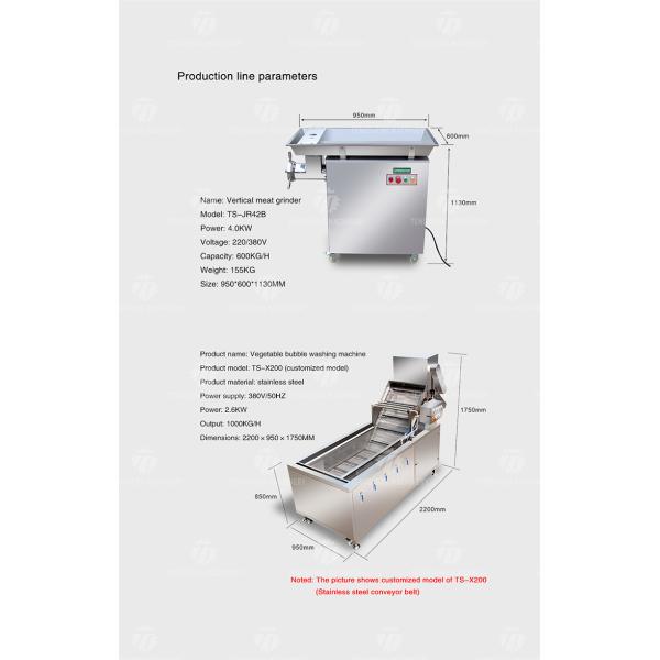 600KG/H Multifunctional Meat Processing Machine Washing And Grinding