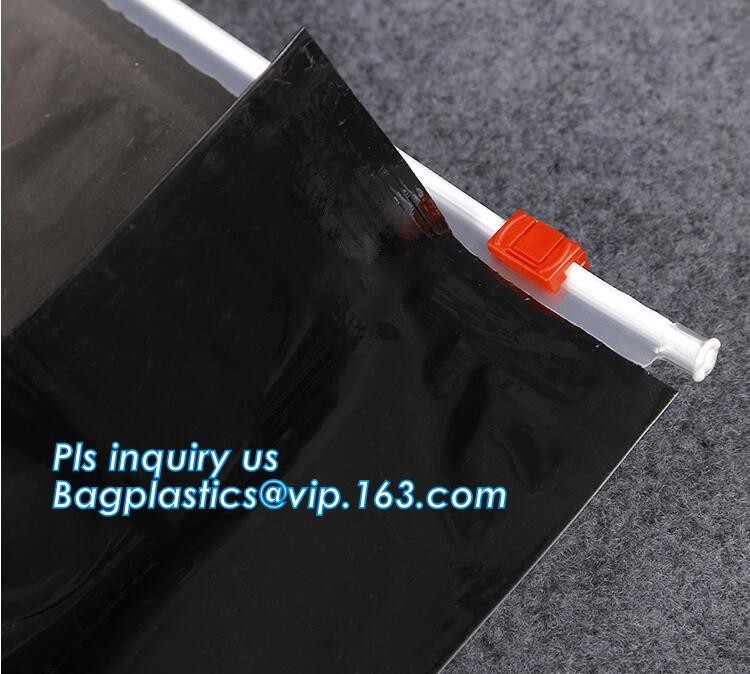 quad seal bottom and bottom load metallized film slider zipper packaging bag, Metal Zipper Printing PVC Slider Bags