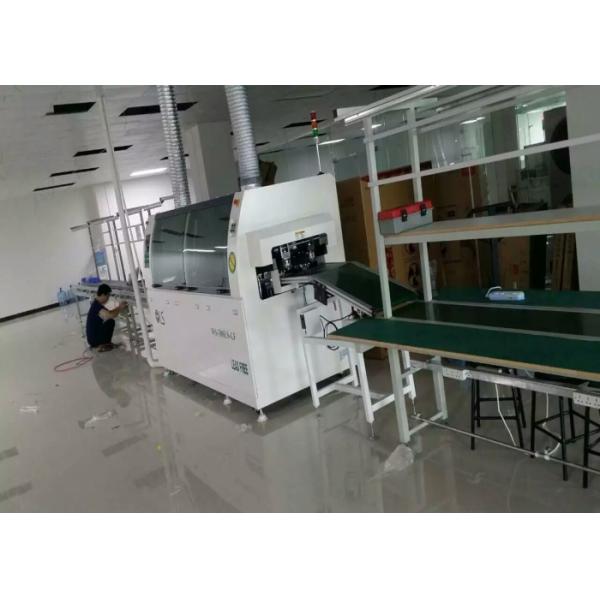 Dual Wave Soldering Equipment , Touch Screen Control DIP Soldering Machine