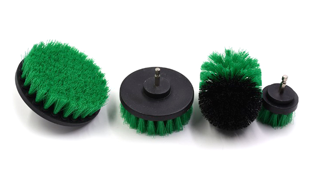 Nylon Filament Drill Scrub Brush Quick Change Shafts Dust Filth Remove