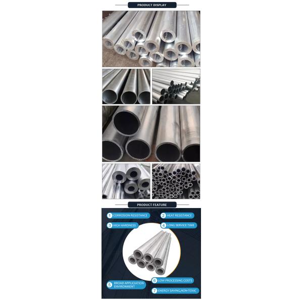 Aluminium Alloy Seamless Round Pipe Tube 6082 7075 1050 Anodised E6/ EV1 20mu