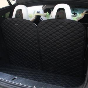 Topfit Front and Rear Boot Mat+3rd Row Back Seat Protector Cover for Tesla Model X 6 seat
