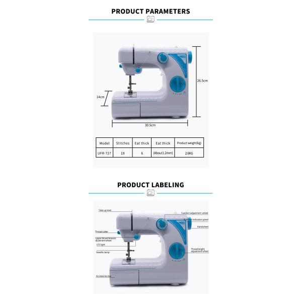 UFR-727 Upgraded Version Industrial Sewing Overlock Machine in Easy to Operate Design