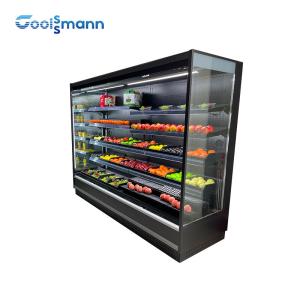 China Auto Defrost Open Air Refrigerated Display Cases Fridge Cabinet Single Temperature wholesale