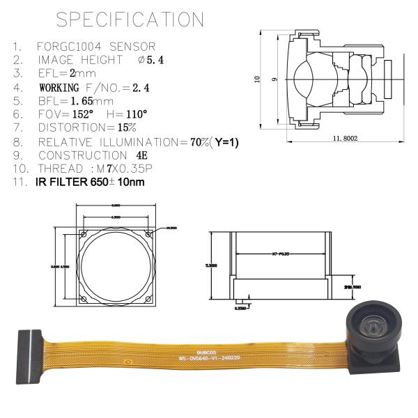 ESP32 OV5640 Camera Module 5MP 24Pin MIPI DVP Face Recognition Camera Module