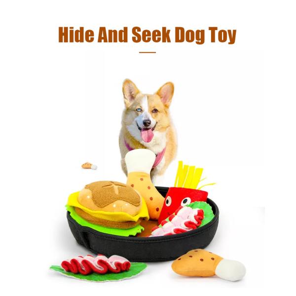 Upgrade Your Pet's Playtime with 2022 Dog Breakfast Toy Interactive Plush Hide Seek Tooth Cleaning Dog IQ Intelligent Toy
