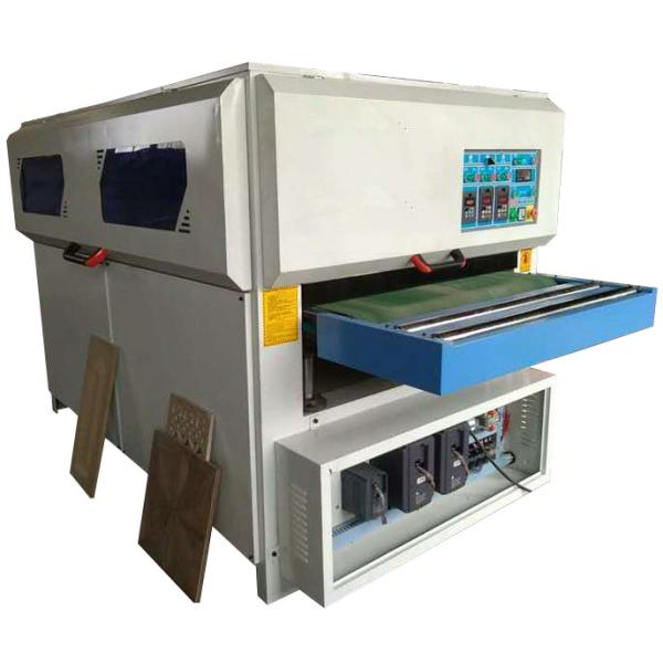 Curve panel wood frame door cabinet sanding machine with brush sanding rollers