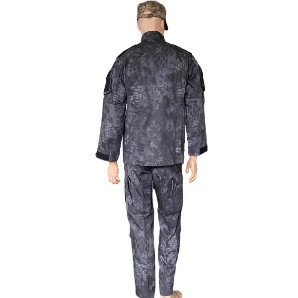 ACU tactical Uniform Set Tactical Black Camo Uniform Set Durable Combat Outdoor Apparel