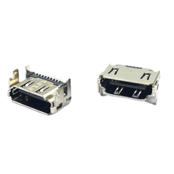 LCP Black Vertical Micro HDMI Socket Connector Type A Digital Interface SMT RA 19Pin