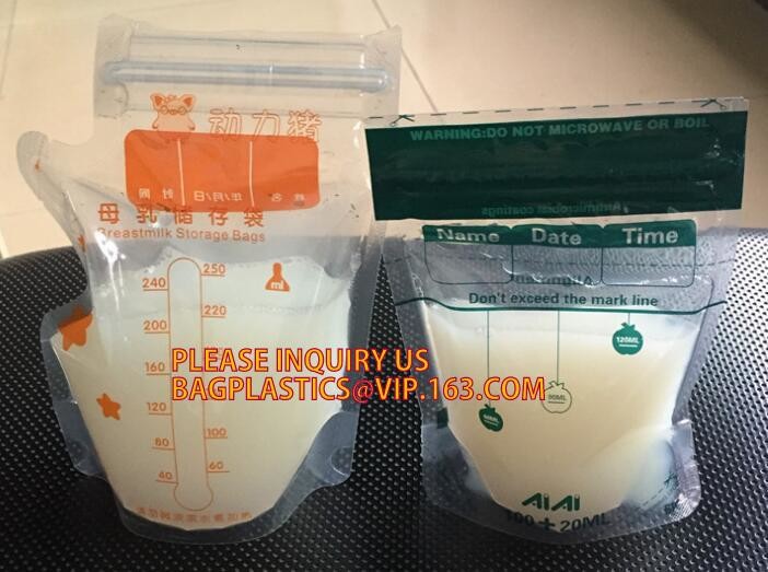 biodegradable eco-friendly FDA clear juice sealed drink pouches translucent reclosable hand held zipper plastic drinking