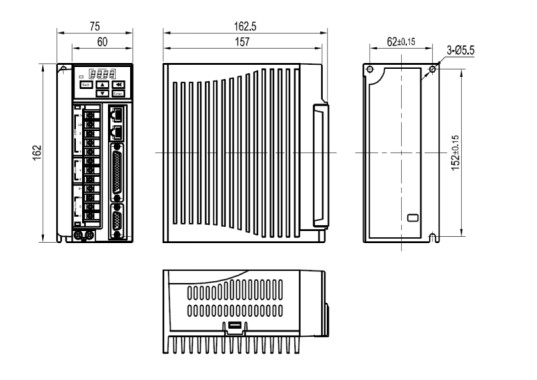 APS2AC05 AC Servo Motor Driver 5A/15A Gate Controller For Boom Barrier Gate