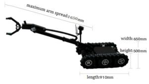 China Led Eod Explosive Ordnance Disposal Robot 150m wholesale