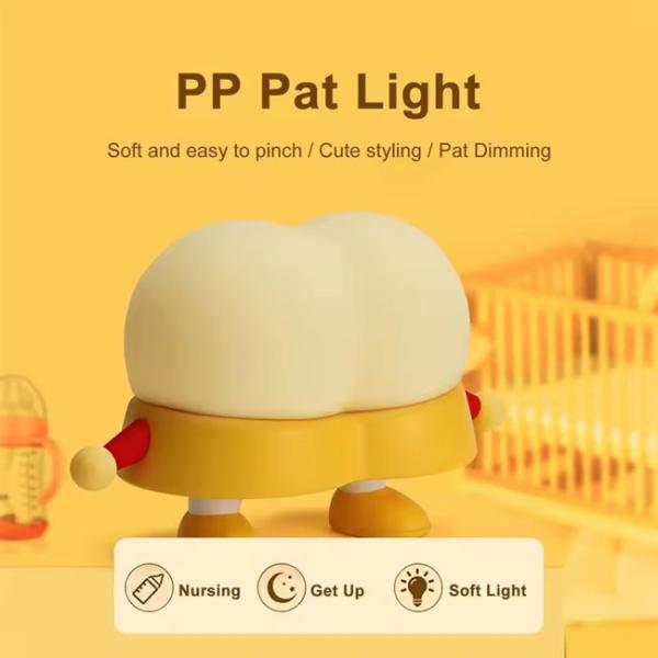 Silicone Led Night Light 3000K With 3 Speed Dimming And Warm Color Sleep Light