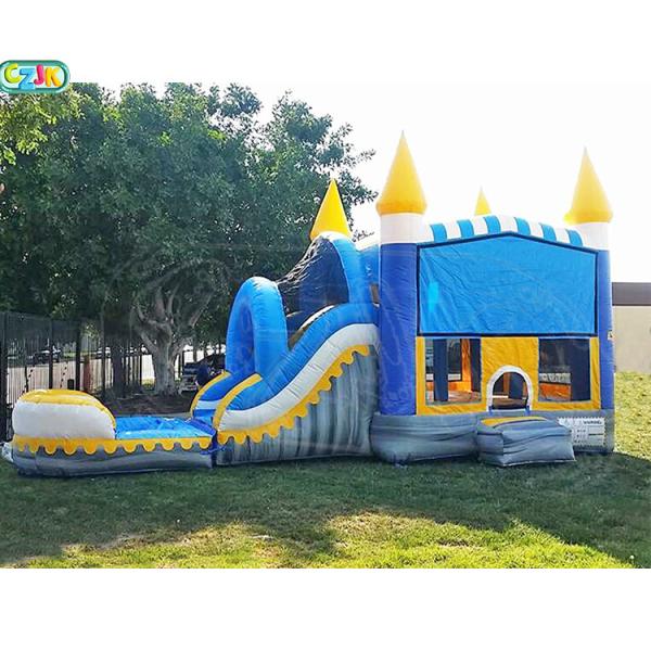 Quality Strong Inflatable Obstacle Course / Waterproof Castle Bounce House With Slide for sale