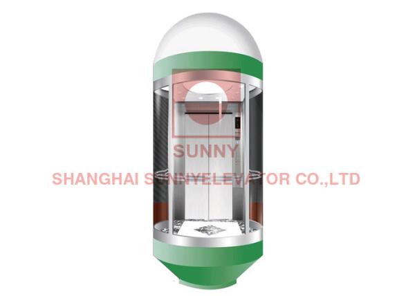 Quality Permanent Magnet Synchronous AC Drive 1650Kg 2.0m/S Panoramic Elevator for sale