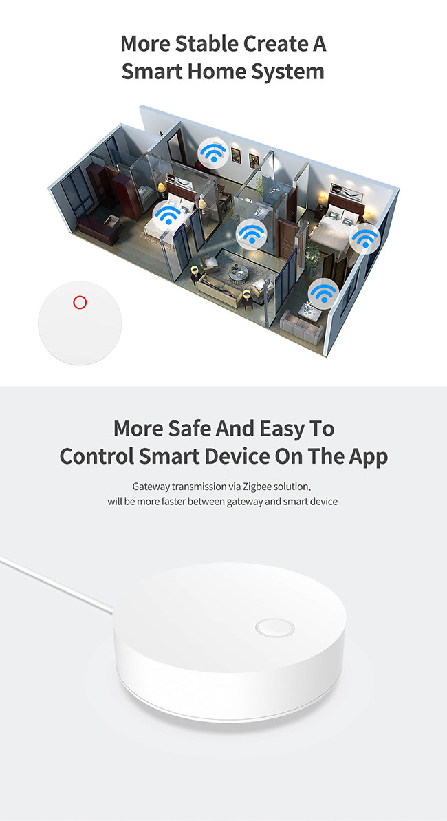 Micro USB DC 5V Tuya Zigbee 3.0 Smart Hub 2.4G WiFi EZ Model AP Mode