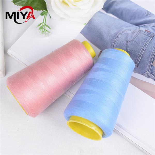 Quality Colored 3000Y 40/2 Spun Polyester Thread Dyed Pattern for sale